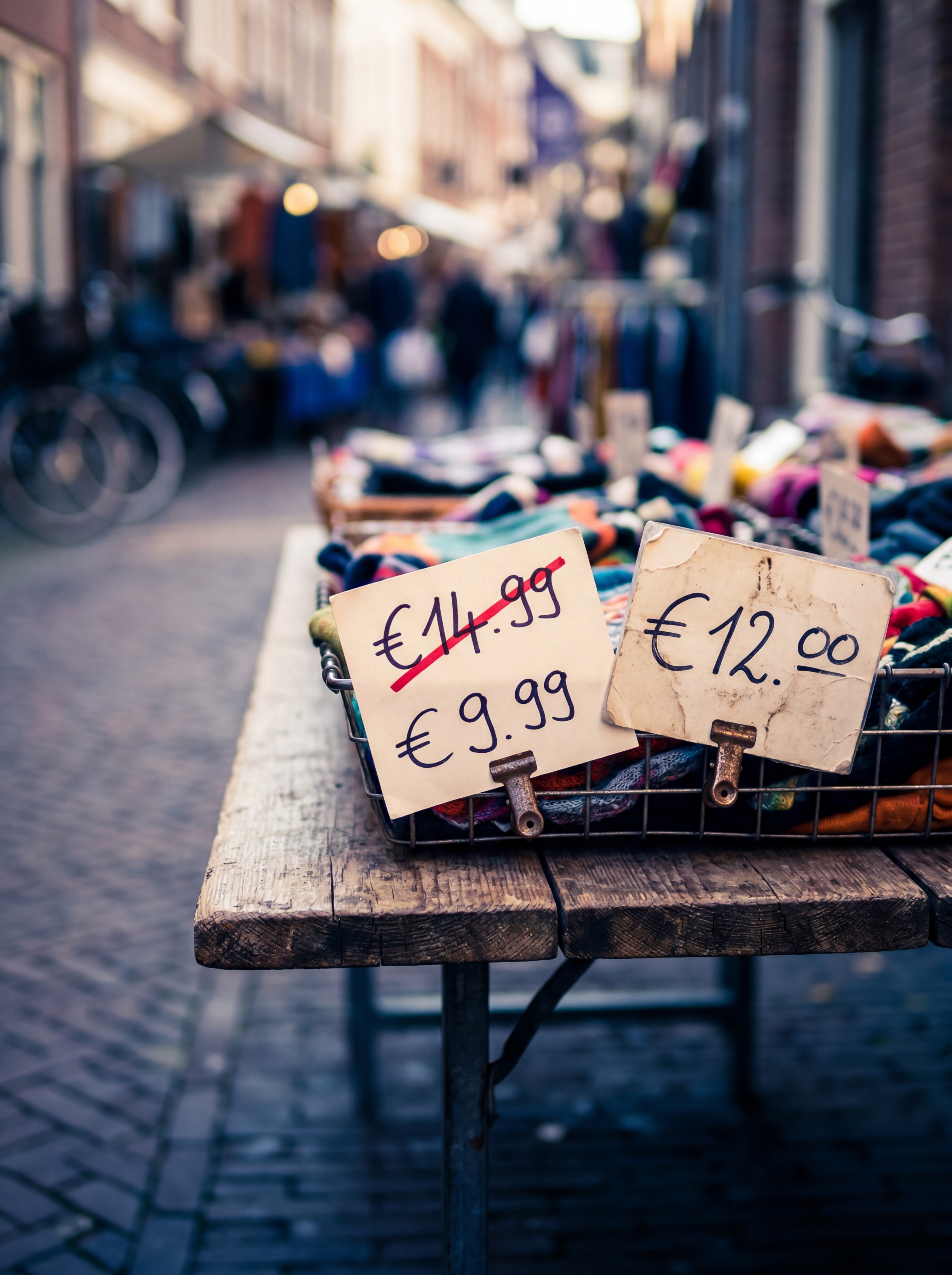 Persoon vergelijkt internetprijzen op laptop